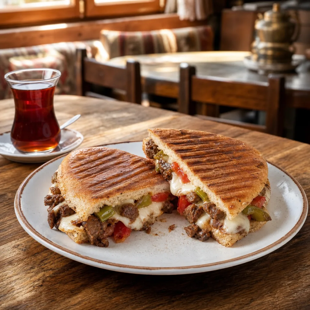 Kavurmalı Kaşarlı Tost