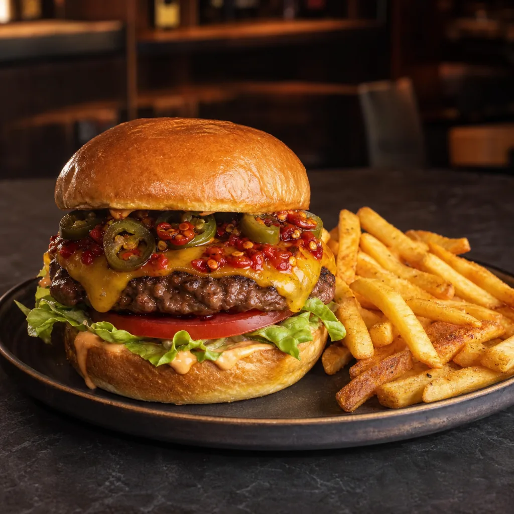 Acı Sever Burger Menü
